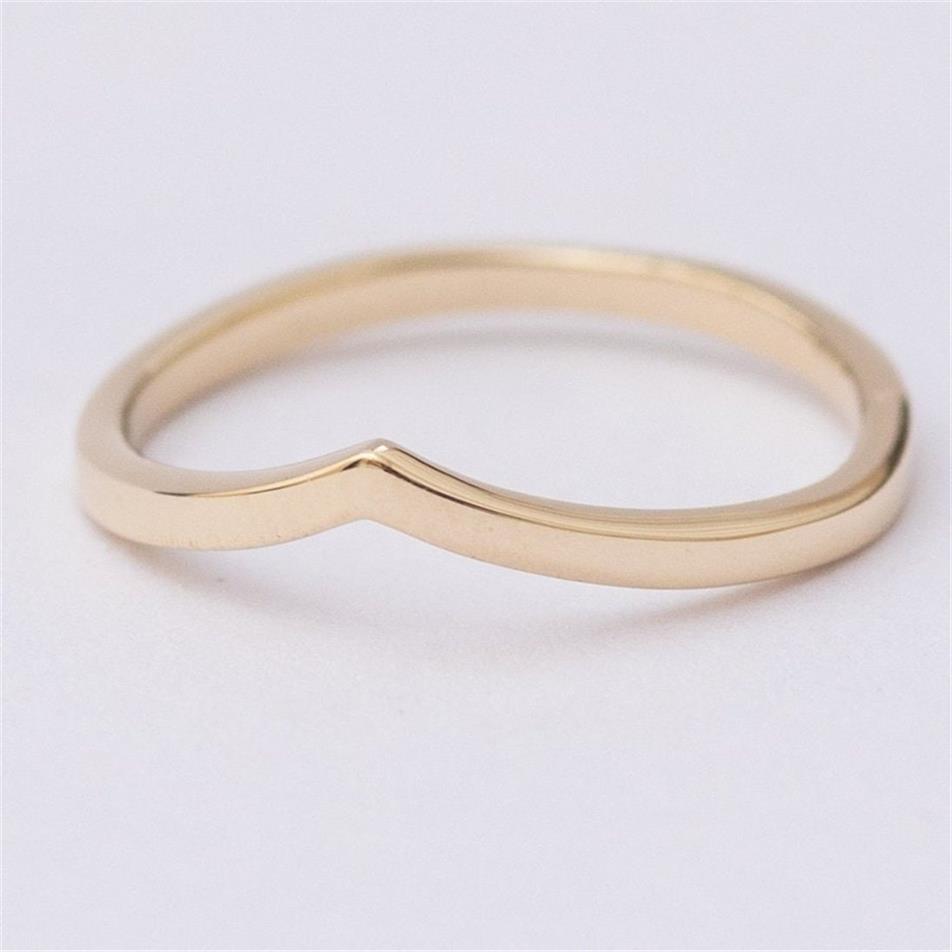 Solid Gold Chevron Arrow Ring