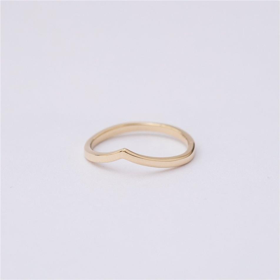Solid Gold Chevron Arrow Ring