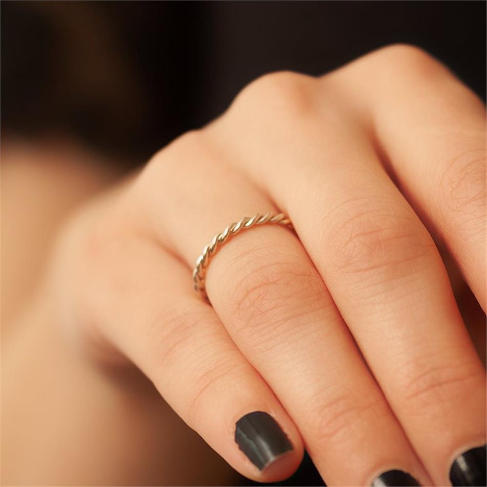 Solid Gold Twisted Ring