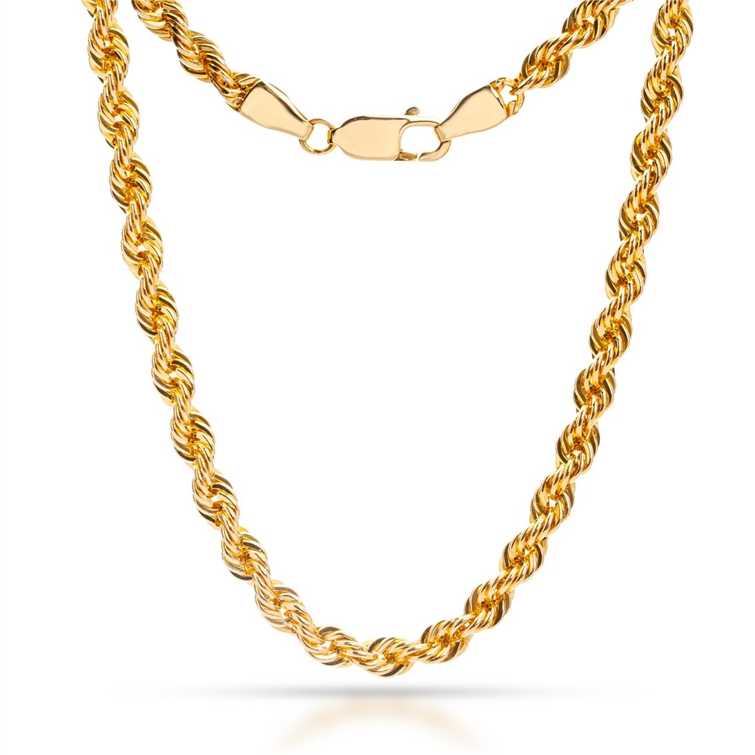 Rope type gold chain deals