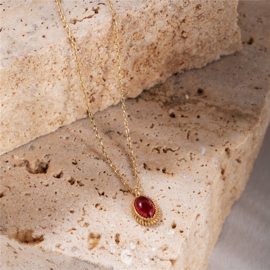 Gold Finish Kundan Polki & Red Agate Necklace Set Design by Hrisha Jewels  at Pernia's Pop Up Shop 2024