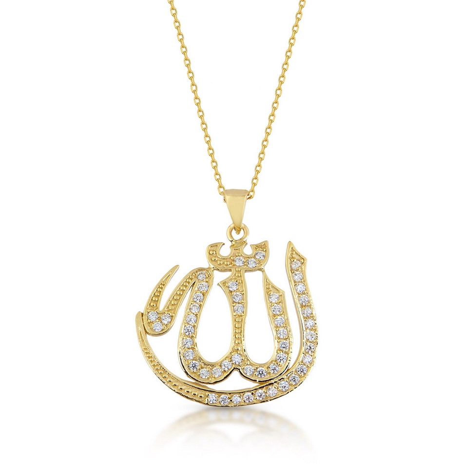 Cz Allah Fancy Necklace