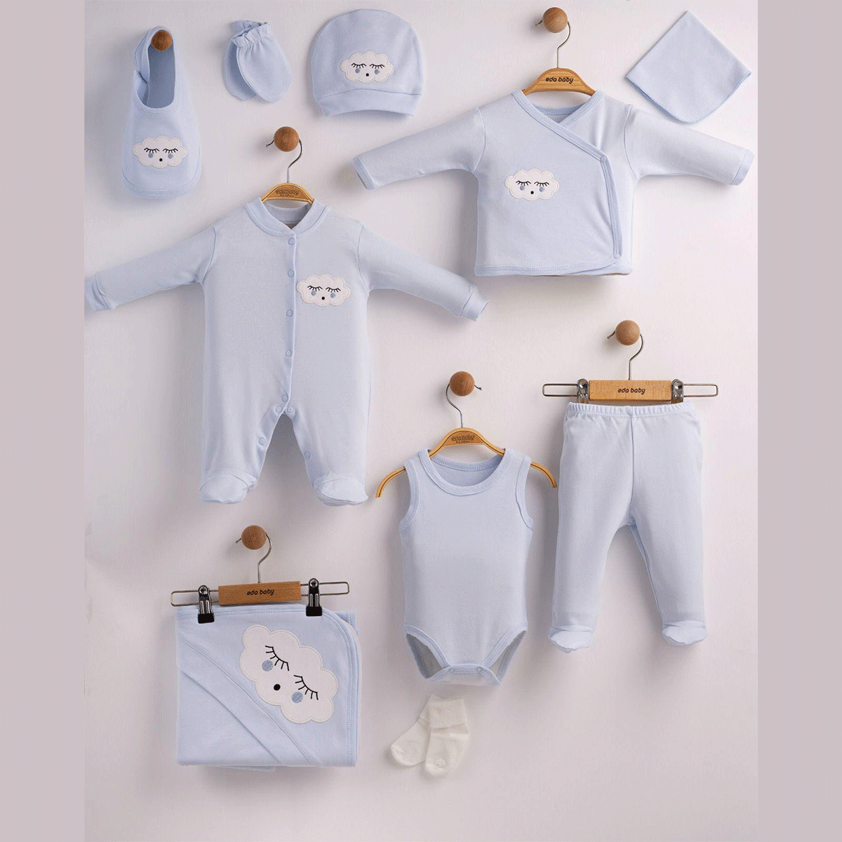 EDA BABY BULUTLU 10 LU SET 0-3 AY