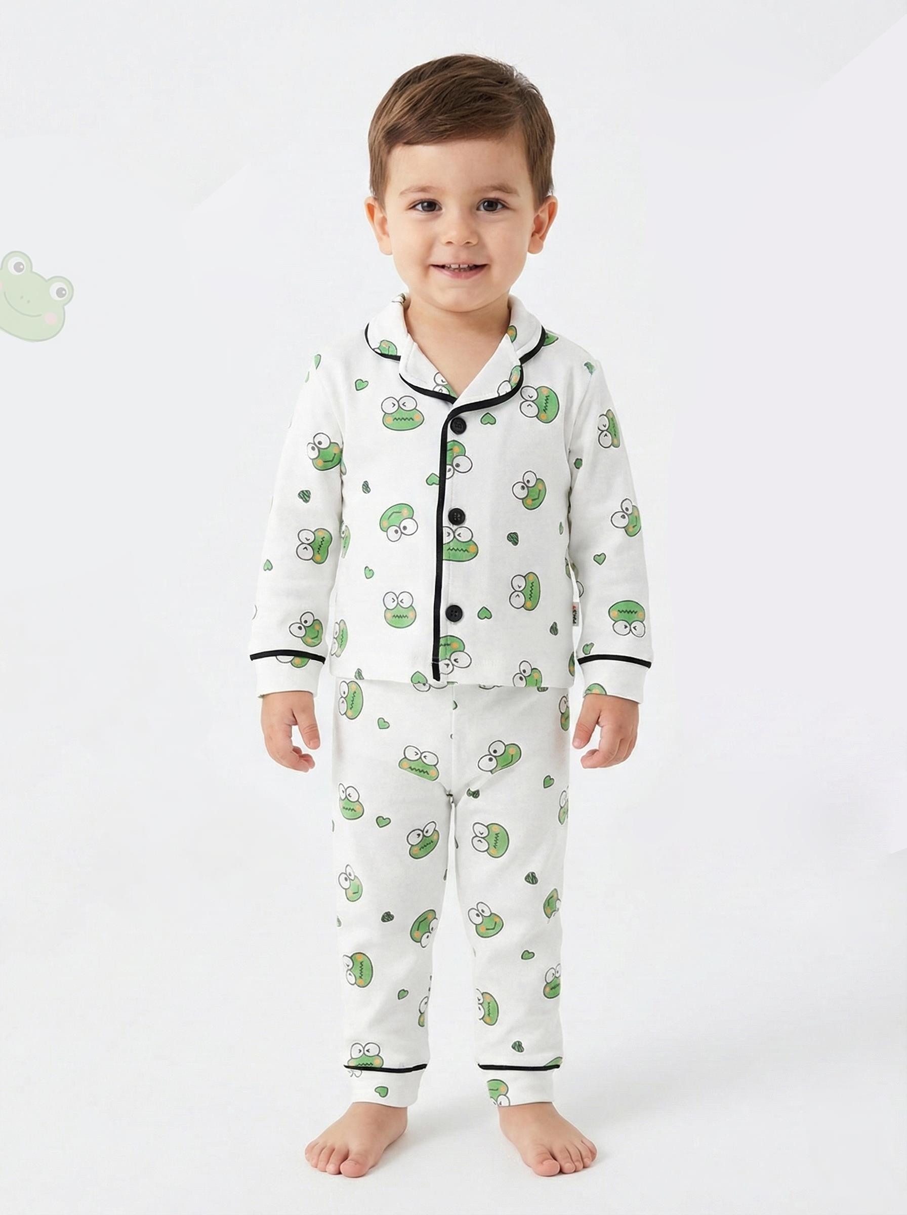 DOLAŞ KİDS KURBAĞA BASKILI PİJAMA TAKIMI