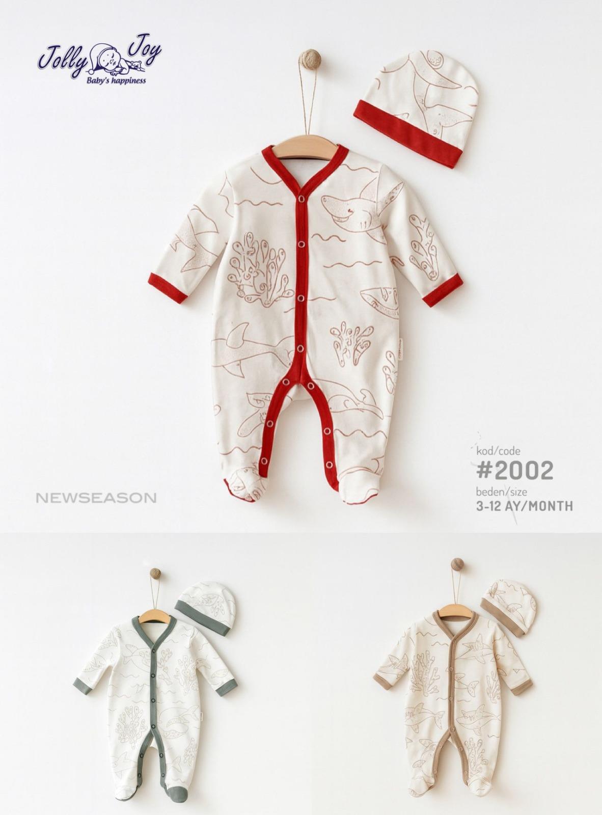 JOLLY JOY BASKILI BİYELİ ERKEK TULUM 3-12 AY