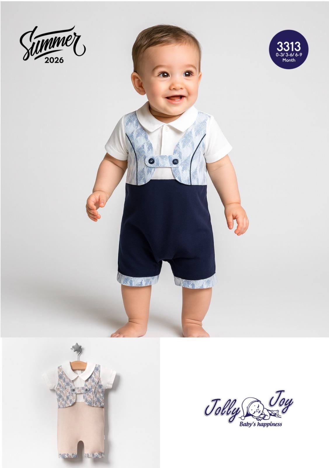 JOLLY JOY BİRİTLİ YELEKLİ ERKEK TULUM 6-18 AY