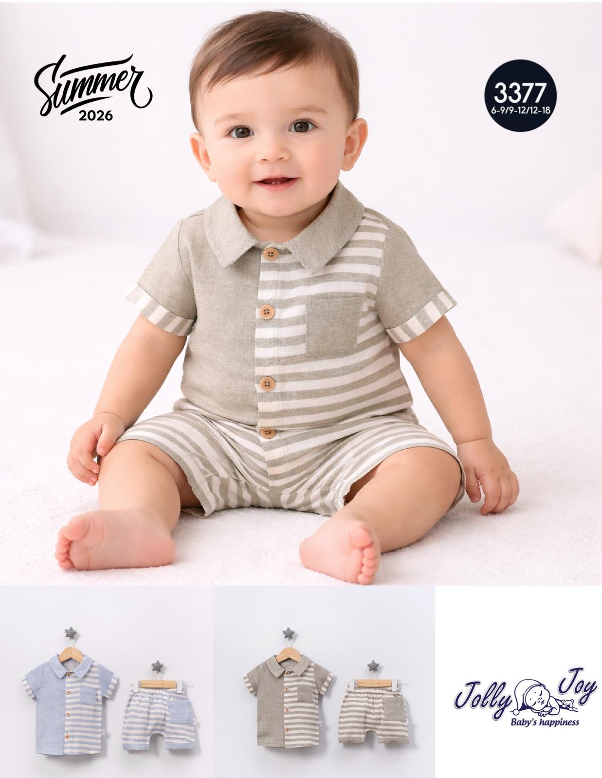 JOLLY JOY ÇİZGİLİ ERKEK 2 Lİ TAKIM 6-18 AY