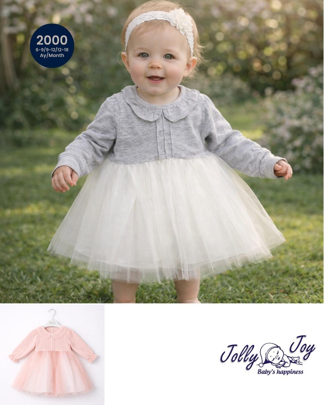 JOLLY JOY ETEĞİ TÜTÜLÜ ELBİSE 6-18 AY