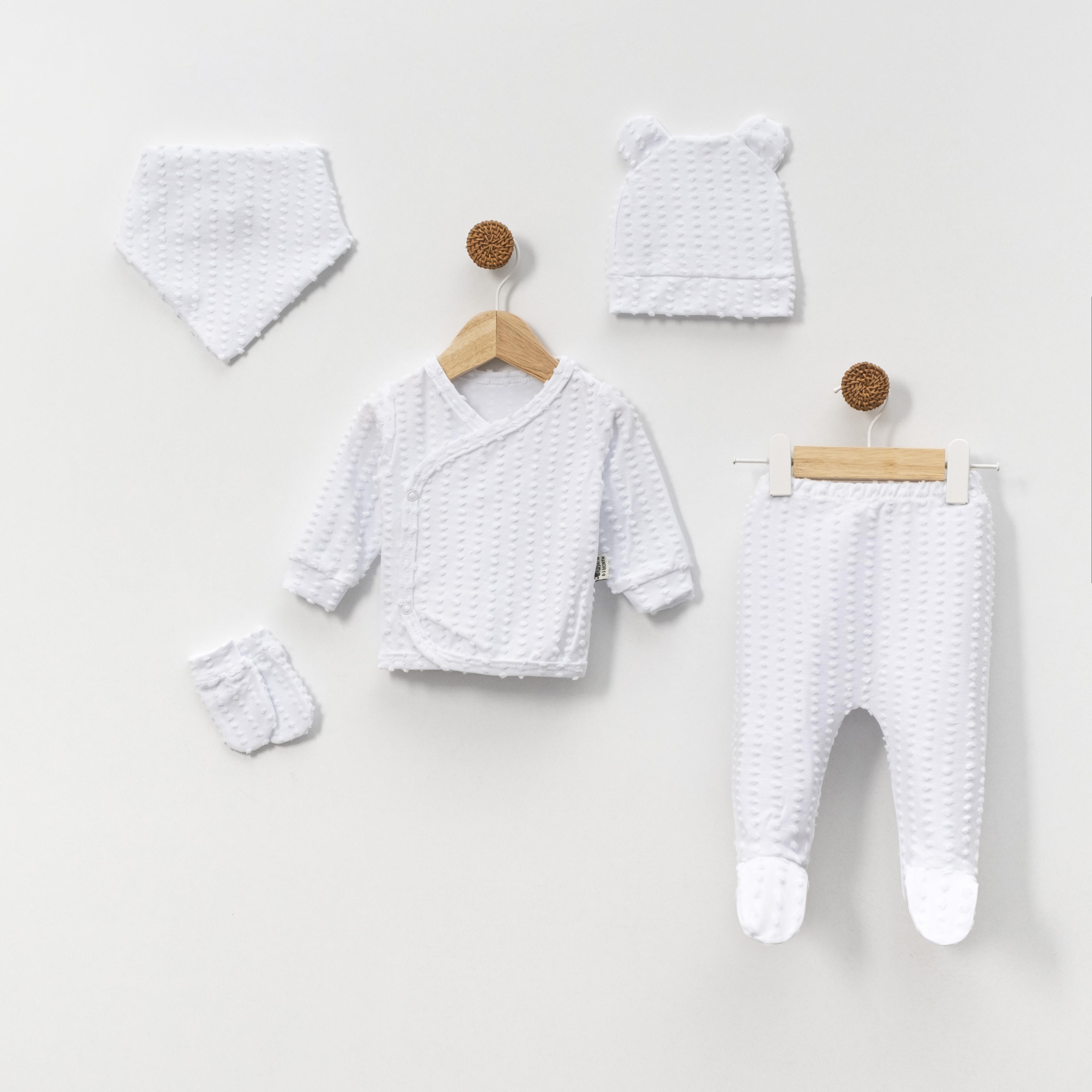 KİDSERİA KENDİNDEN DESENLİ 5 Lİ SET 0-3 AY