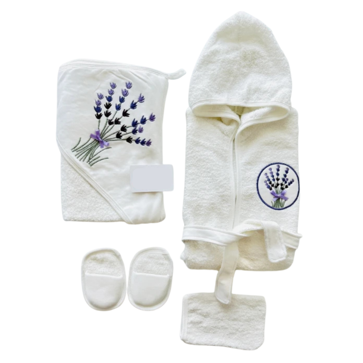 LAVANTA BORNOZ SETİ KIZ BEBEK 0-6 AY