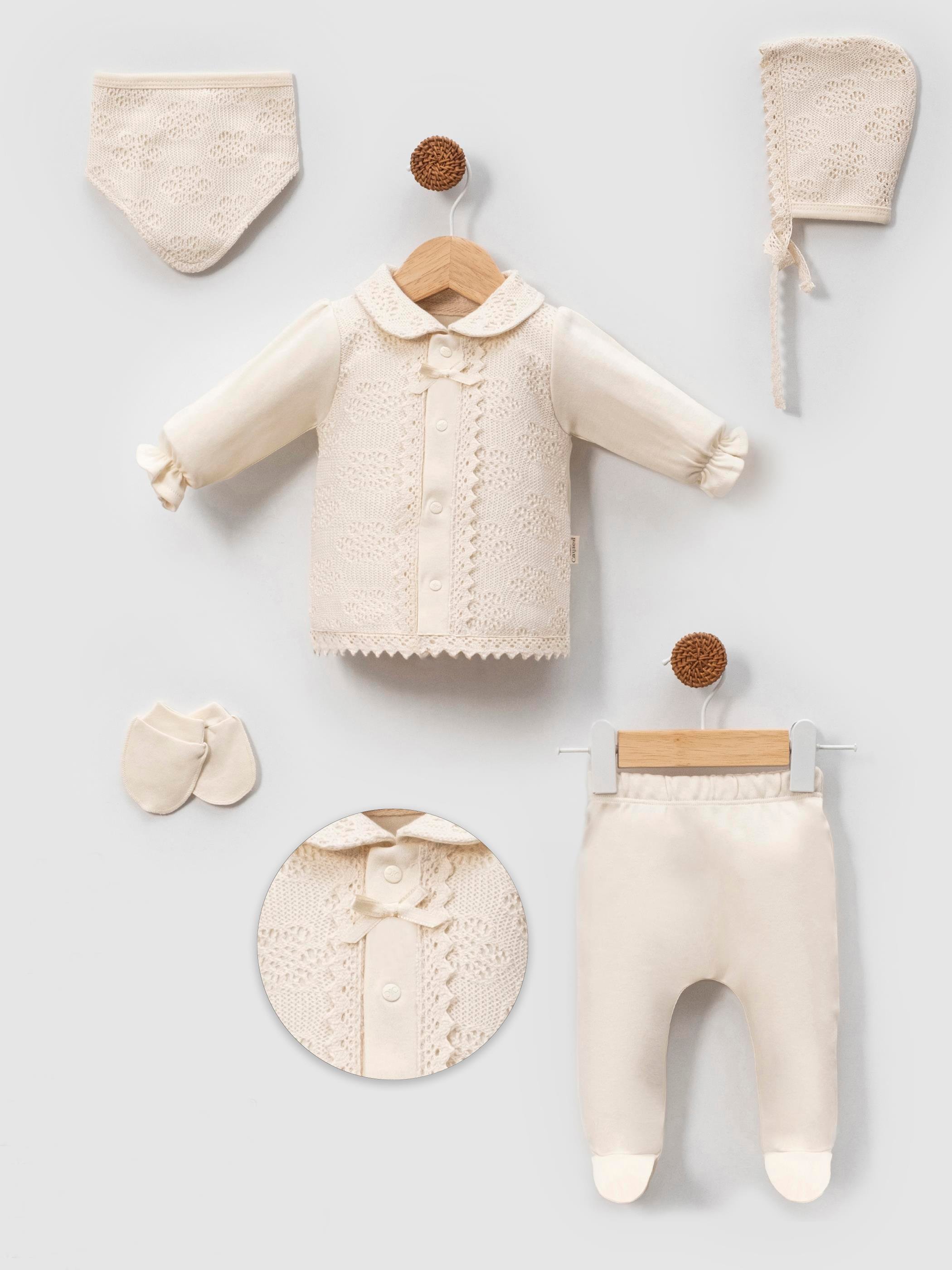 MİNİ CAYZEN PURE LACE 5 Lİ HASTANE ÇIKIŞ SETİ