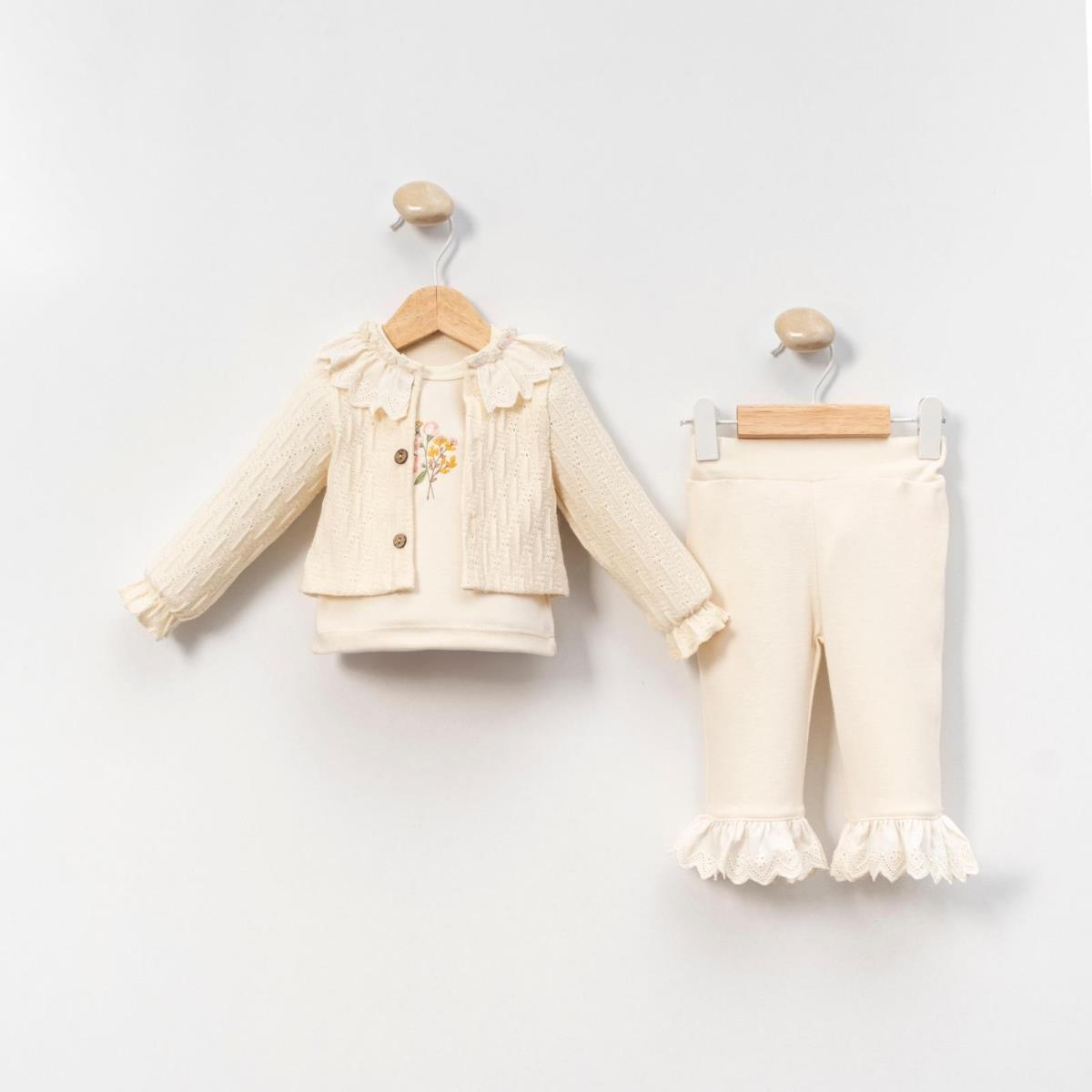 MİNİ CAYZEN TRİKO KIZ BEBEK 3 LÜ TAKIM