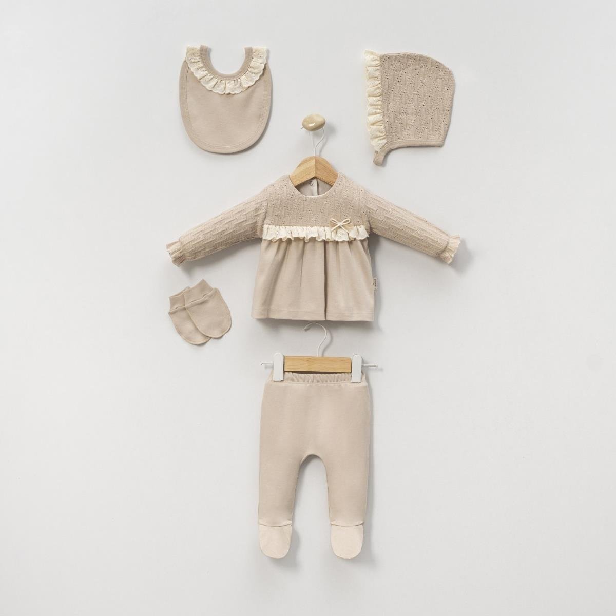 MİNİ CAYZEN TRİKO KIZ BEBEK 5 Lİ HASTANE ÇIKIŞI