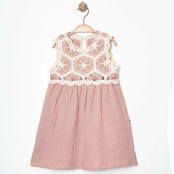 MİNİ WORLD TRİKO ROBALI MÜSLİN ELBİSE