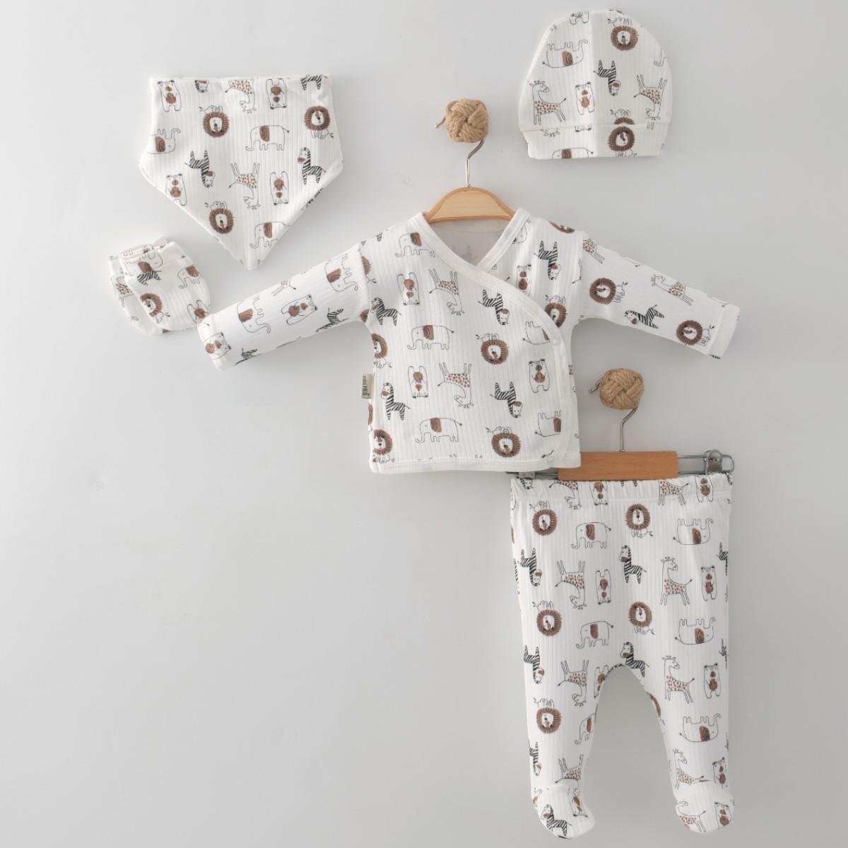 MONVOİ KİDS HANVAN BASKLI 5 Lİ SET