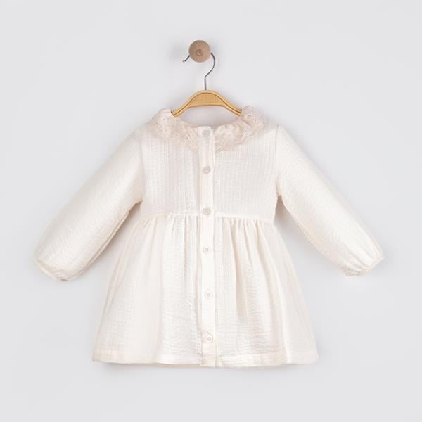 NECİXS KIZ BEBE GLAS MUSLİN 6/24 AY ELBİSE