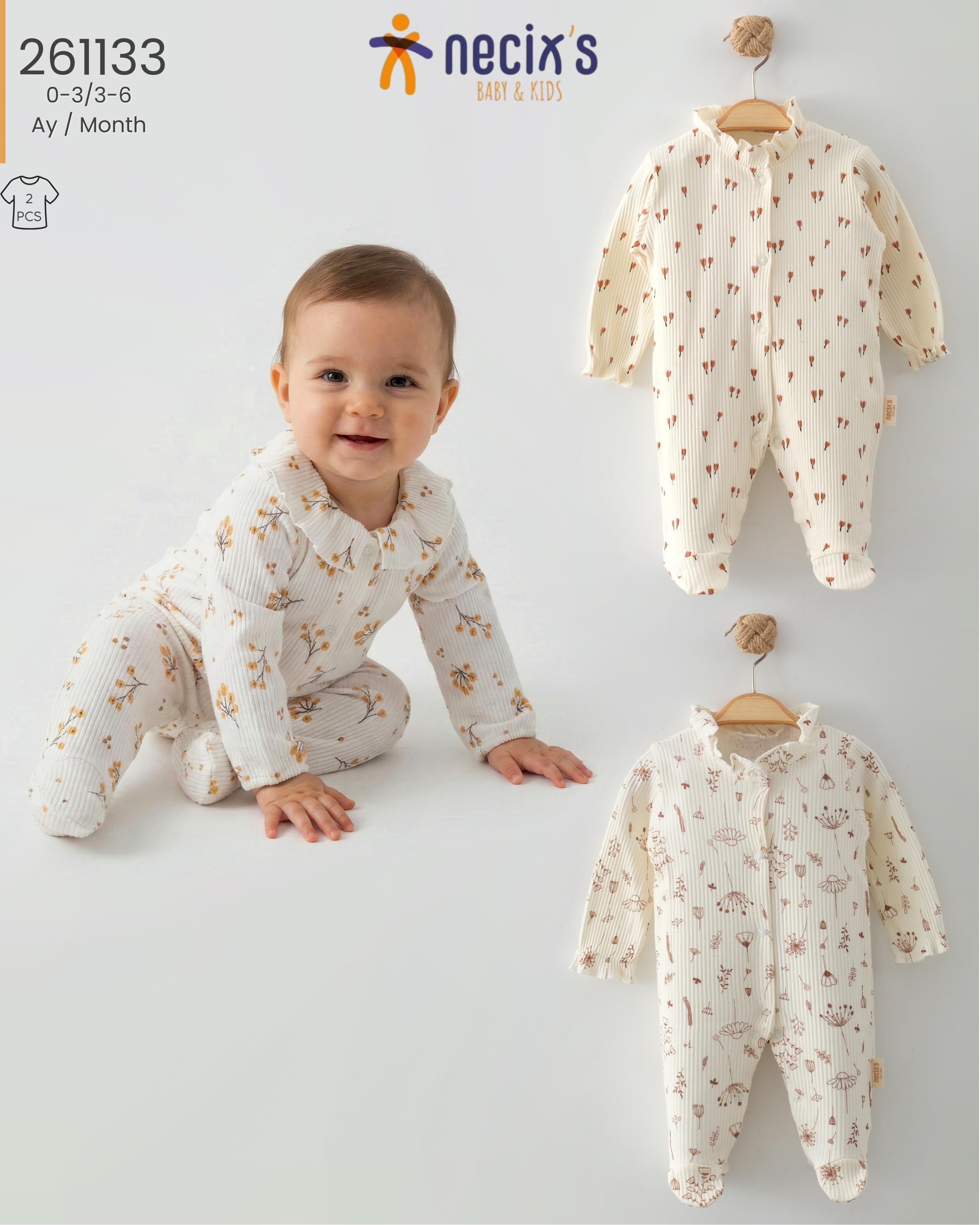 NECİXS KIZ BEBEK TULUM 0-6 AY