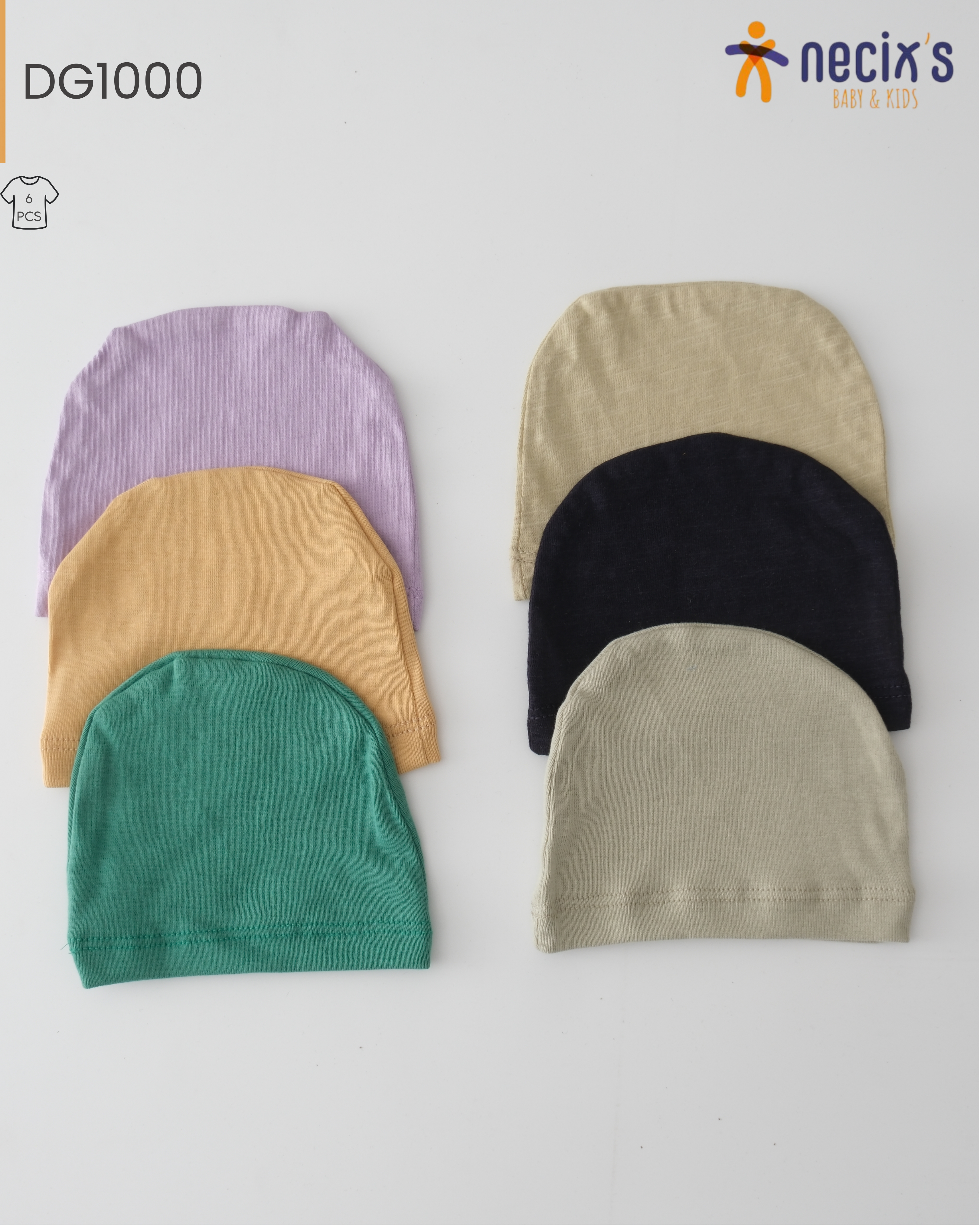 Necixs Unisex Bebek Şapka 6 Lı