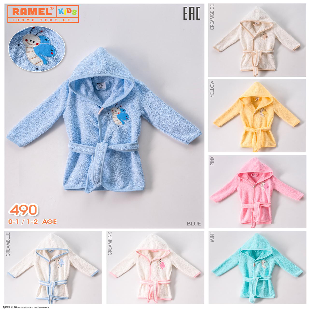 RAMEL KİDS KELEBEK BEBE BORNOZ 0-2 YAŞ