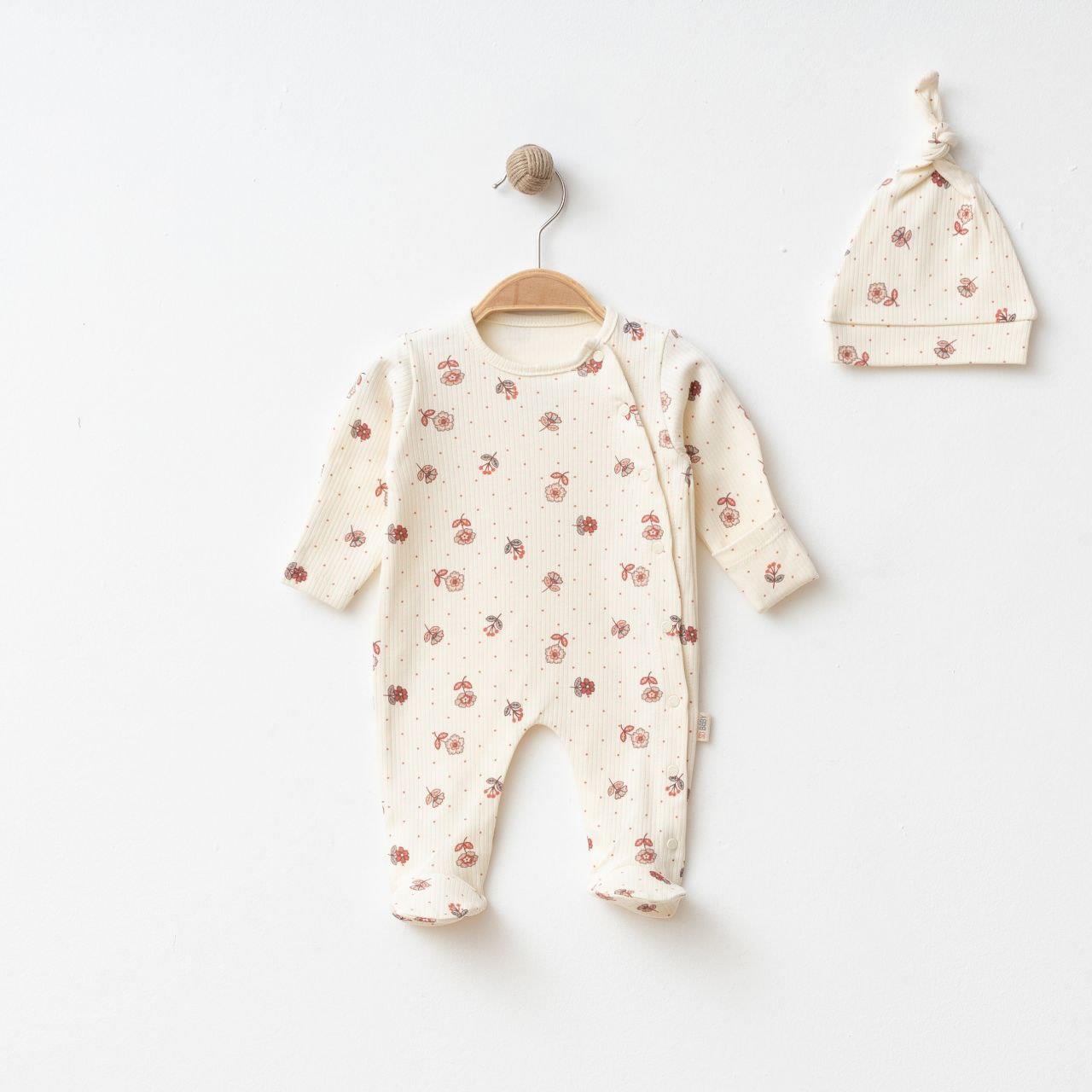 SD BABY KÜÇÜK ÇİÇEK BASKILI TULUM 0-6 AY