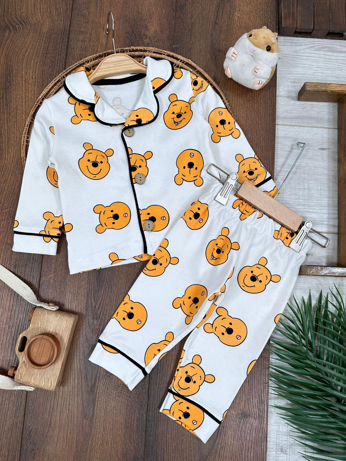 WİNNİE THE POOH BASKILI ERKEK BEBEK PİJAMA TAKIM