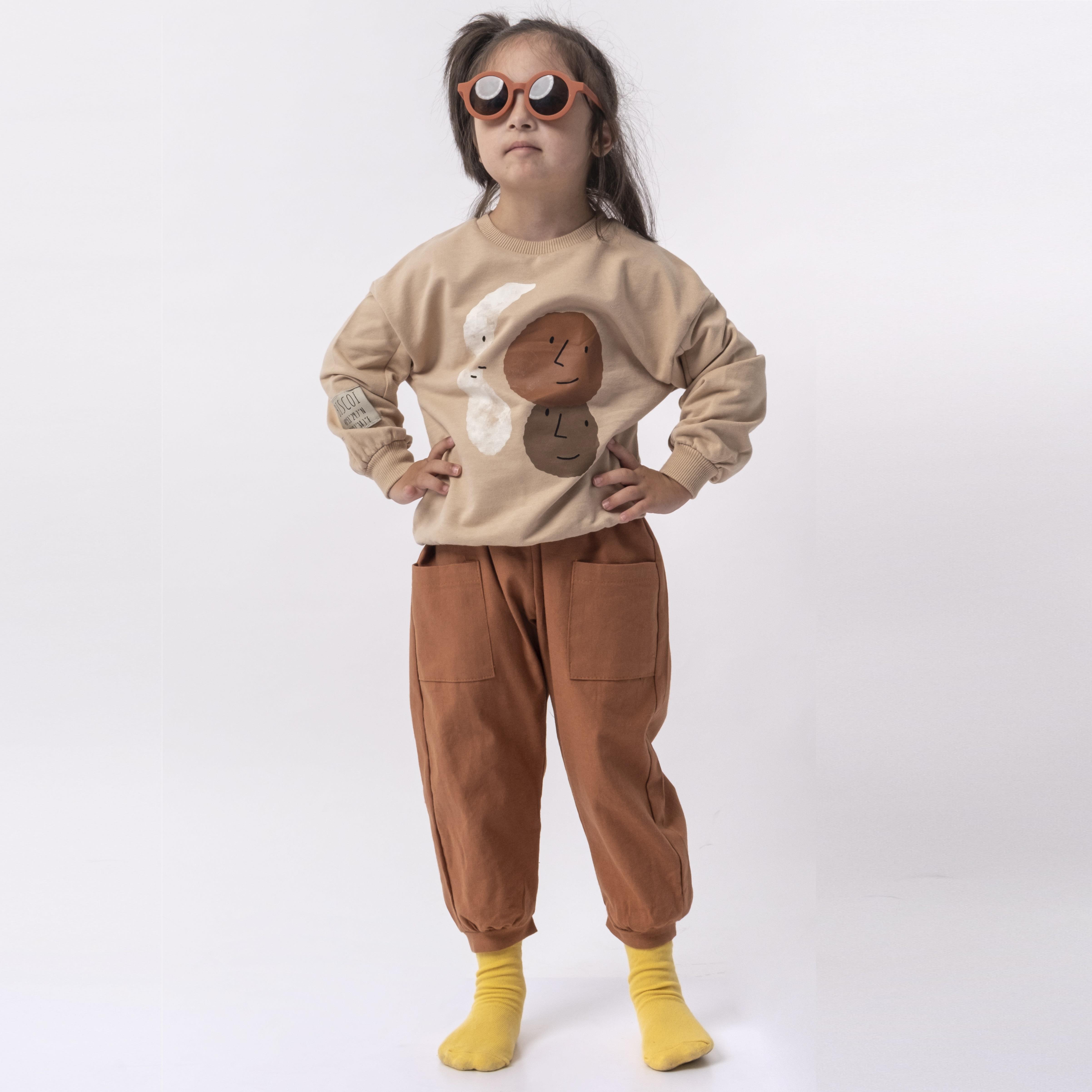 Biscoi Oversize Kız Çocuk Pastel İkili Takım