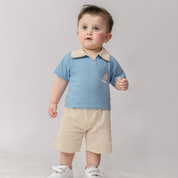 CİCİBEN ERKEK BEBEK GEMİ NAKIŞLI TAKIM 6-24 M