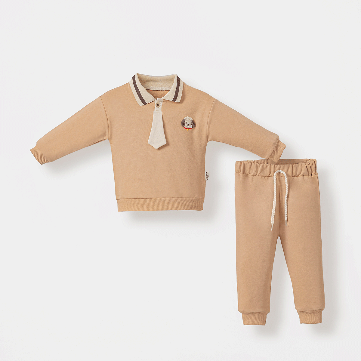 CİCİBEN ERKEK ÖRME YAKALI KRAVAT DETAYLI 2 Lİ TAKIM 6-24 AY