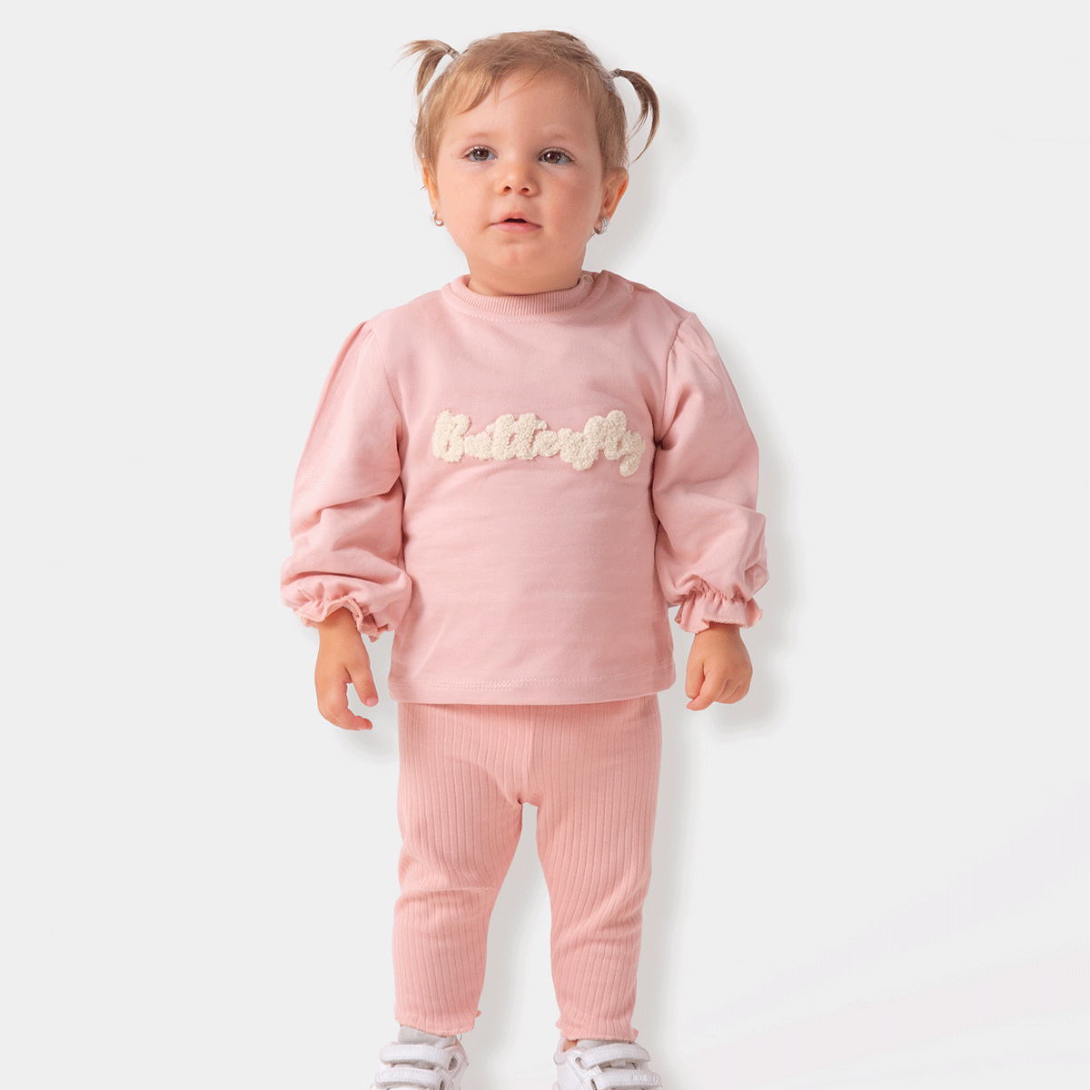 CİCİBEN KIZ BEBEK BUTTERFLY NAKIŞ DETAYLI 2 Lİ TAKIM 6-24 AY