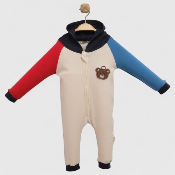 COLORFUL TEDDY KAPİŞONLU FEMUARLI TULUM