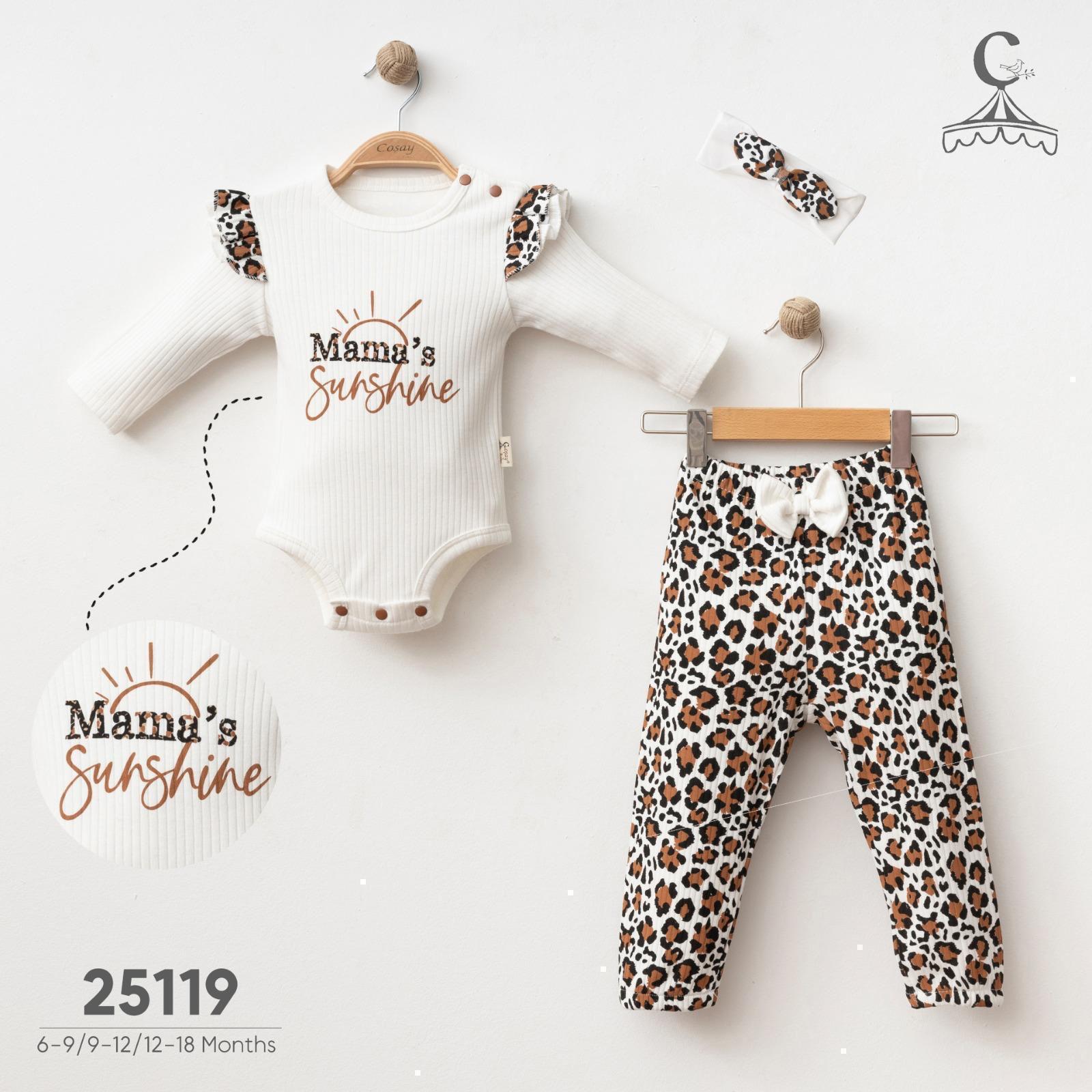 COŞAY BABY MAMA BASKILI 3LÜ TAKIM