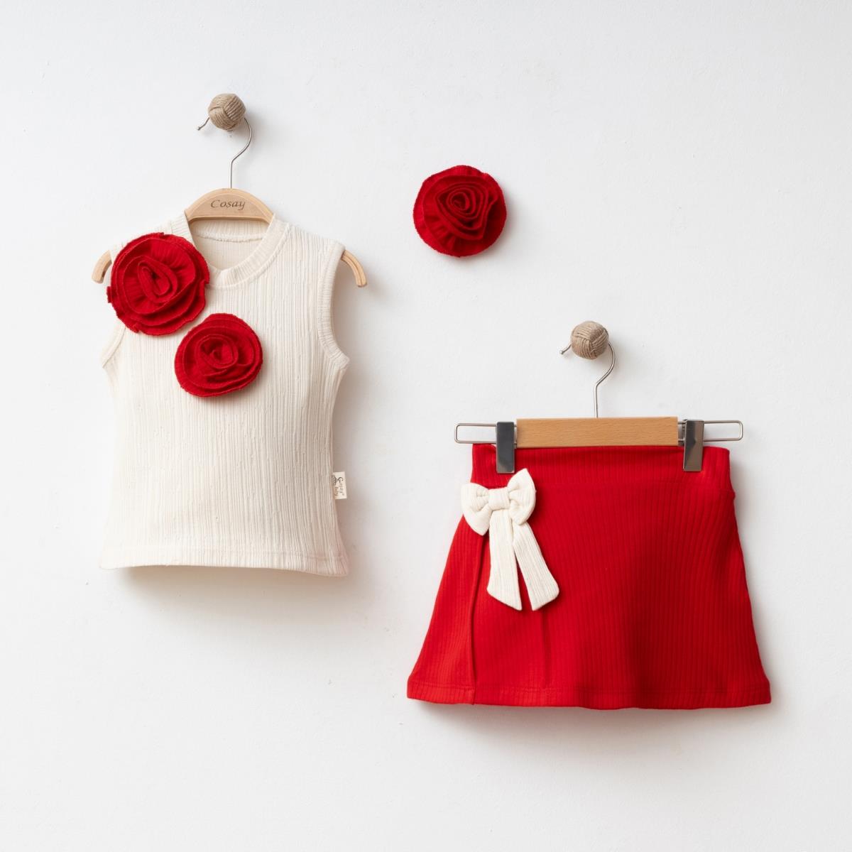 COŞAY BEBE GÜLLÜ TOKALI KIZ BEBEK TAKIM