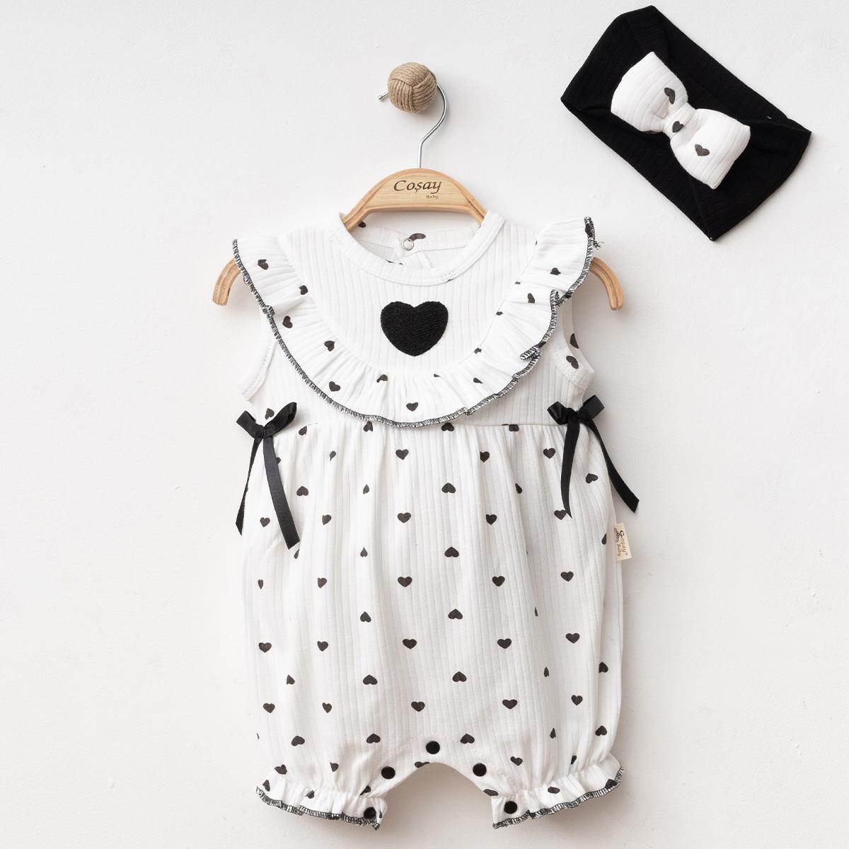 COŞAY BEBE SÜZÜNE KALPLİ KIZ BEBEK TULUM