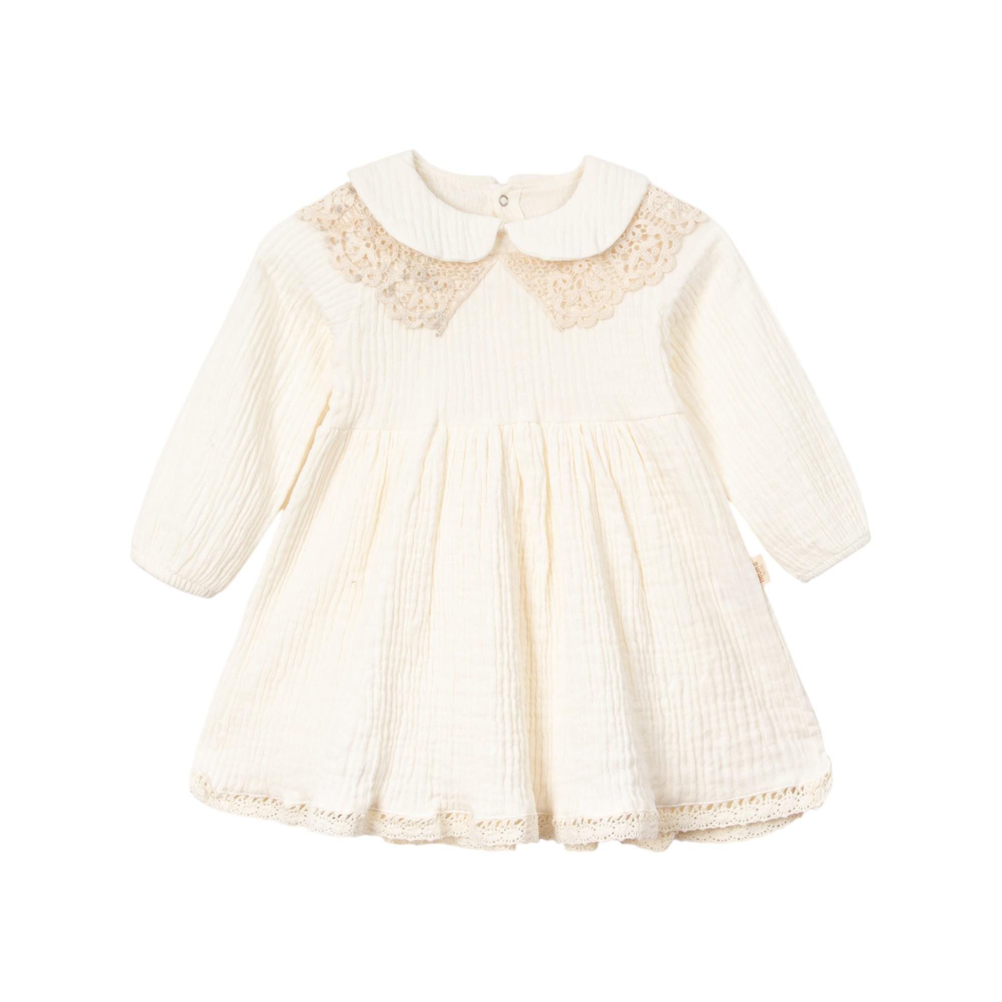 Dantel Yakalı Bebek Elbise