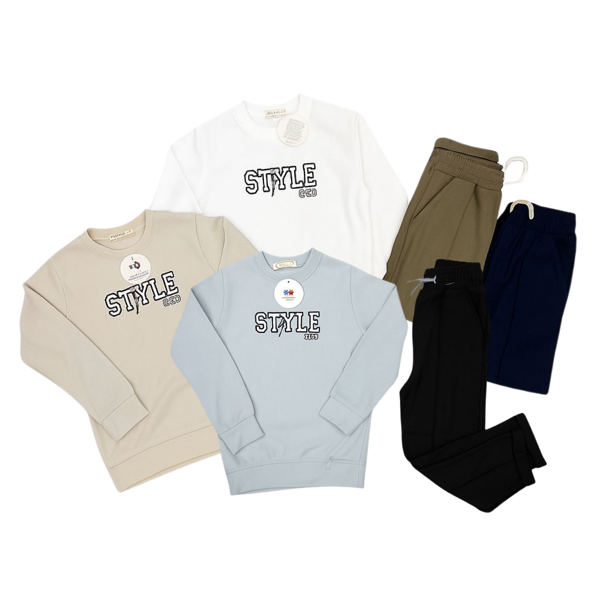 DIGIDIK STYLE YAZI BASKILI SWEATSHİRT ERKEK ÇOCUK 2 Lİ TAKIM 3-6 YAŞ