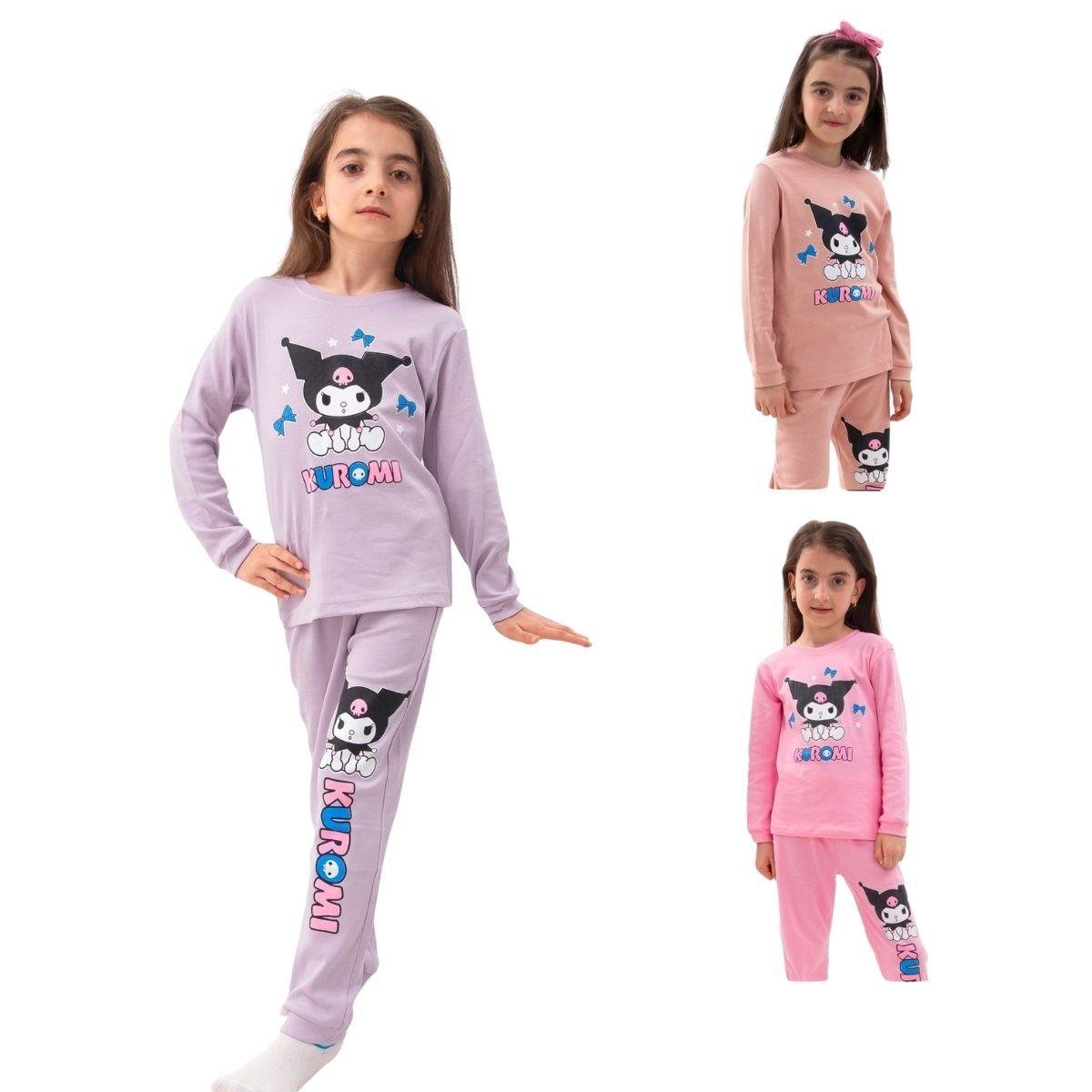 DOLAŞ KİDS KUROMİ BASKILI KIZ ÇOCUK PİJAMA TAKIM 7-10 YAŞ