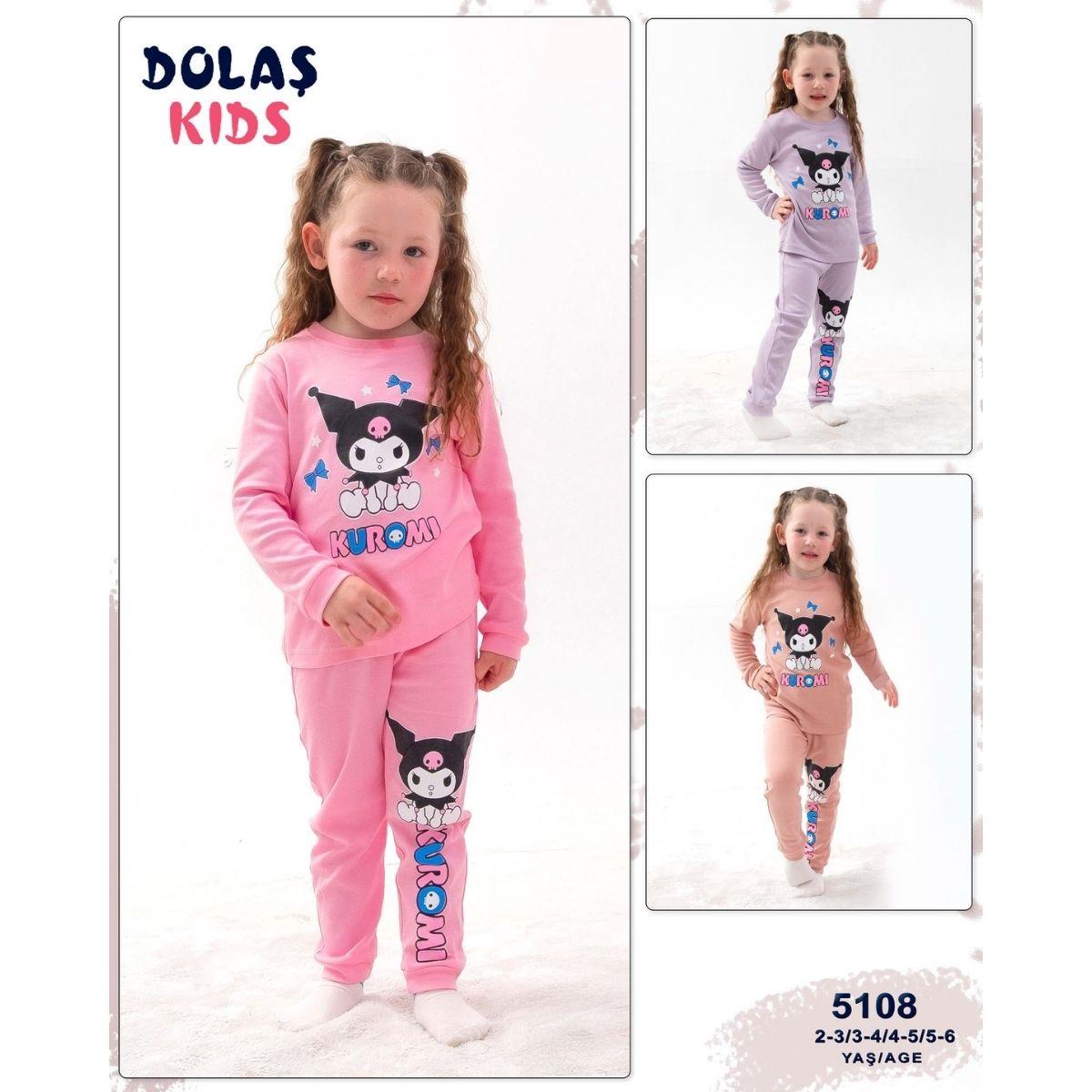 DOLAŞ KİDS LEOPAR BASKILI KIZ ÇOCUK PİJAMA TAKIM 3-6 YAŞ