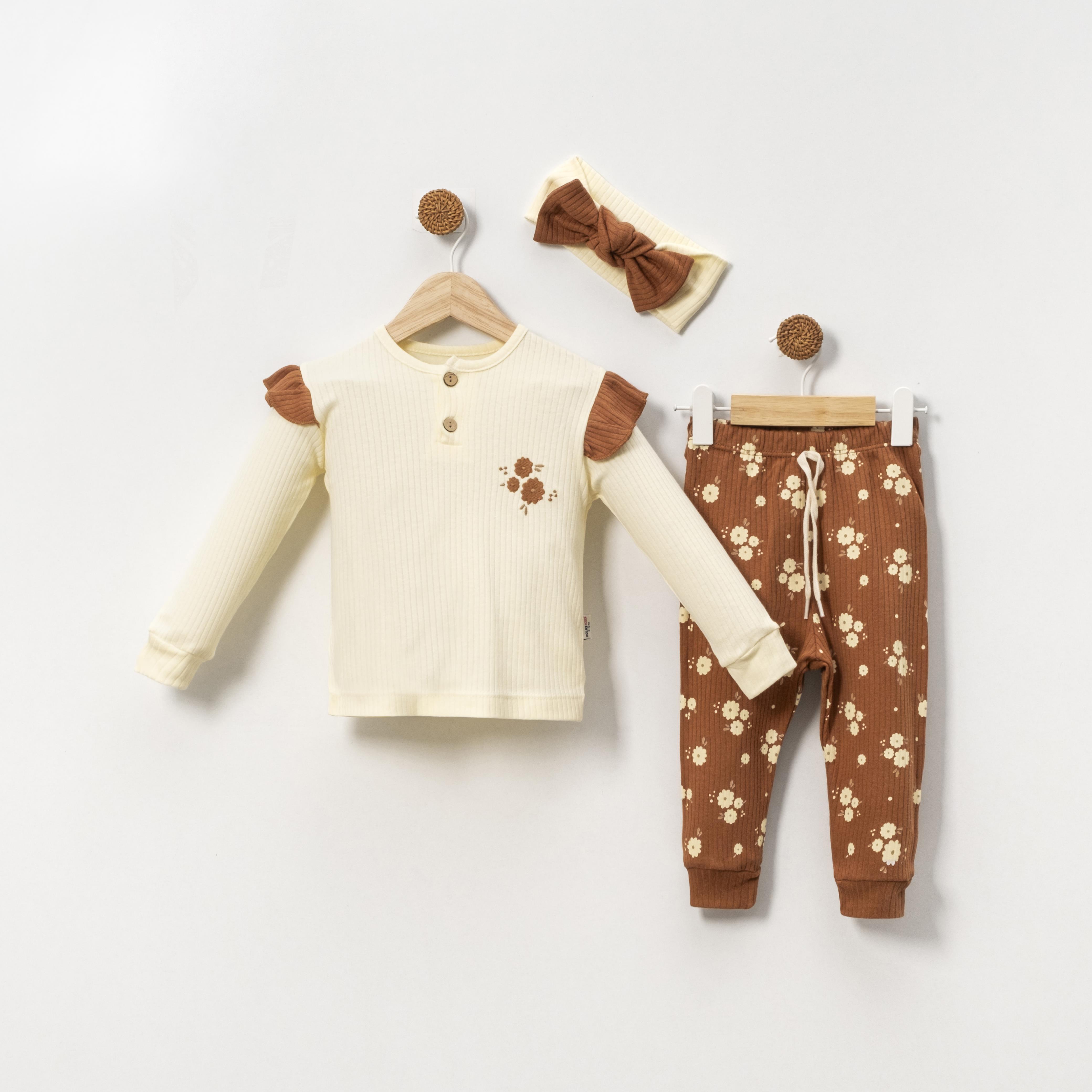 DOLAŞ KİDS NAKIŞ DETAYLI BANDANALI  İKİLİ TAKIM 6-24 M