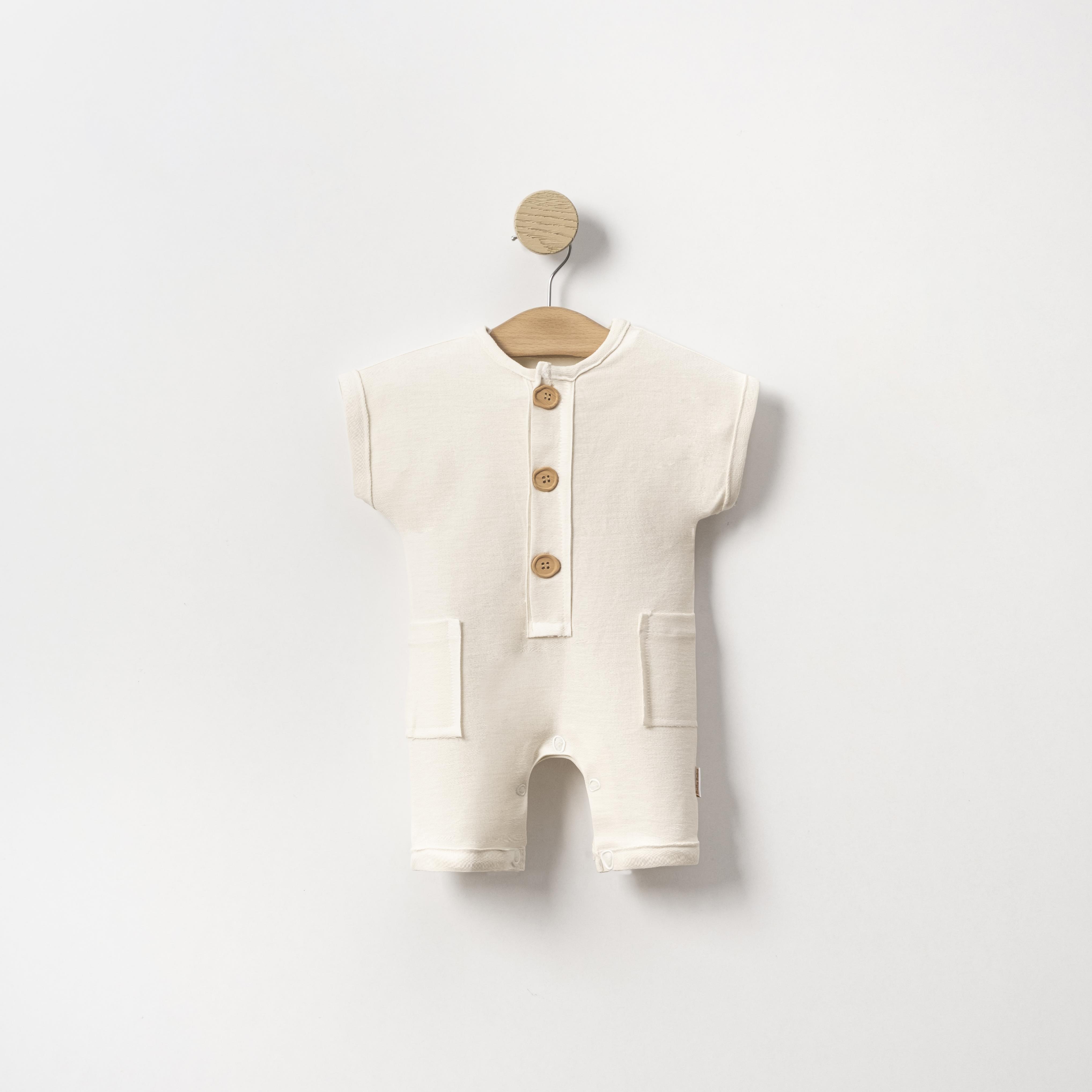 Düğmeli Cepli Erkek Bebek Tarz Tulum