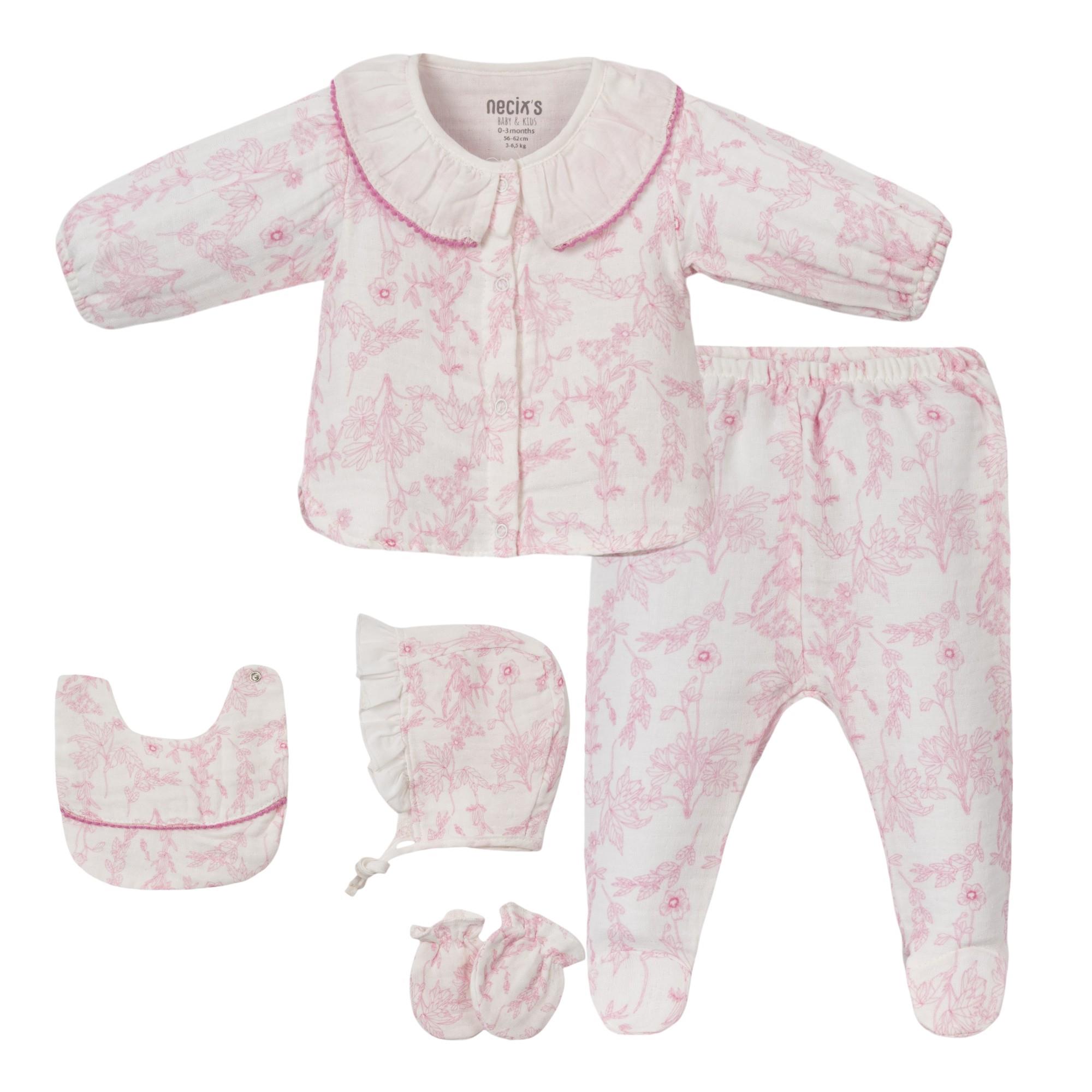 Elfa Kız Bebek Hastane Çıkışı Beşli Set