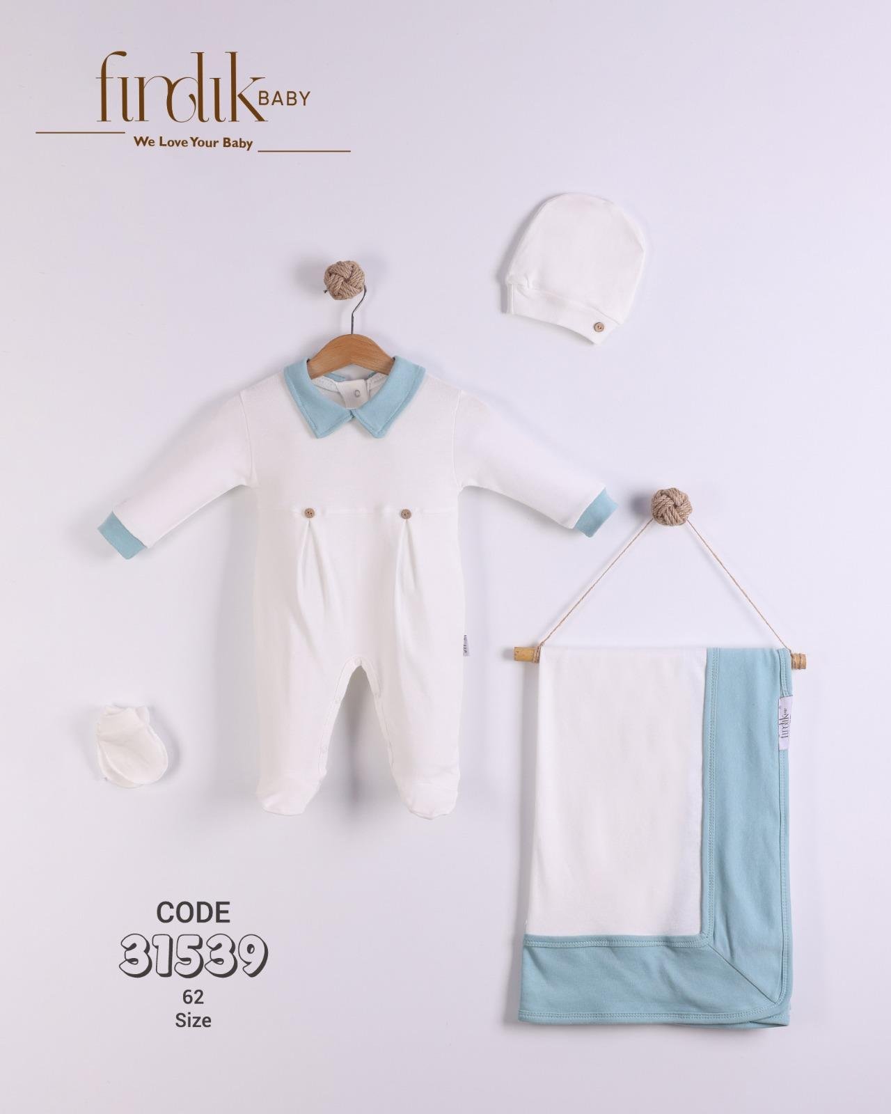 FINDIK BABY ERKEK BEBEK DÜĞME DETAYLI 4 LÜ TAKIM