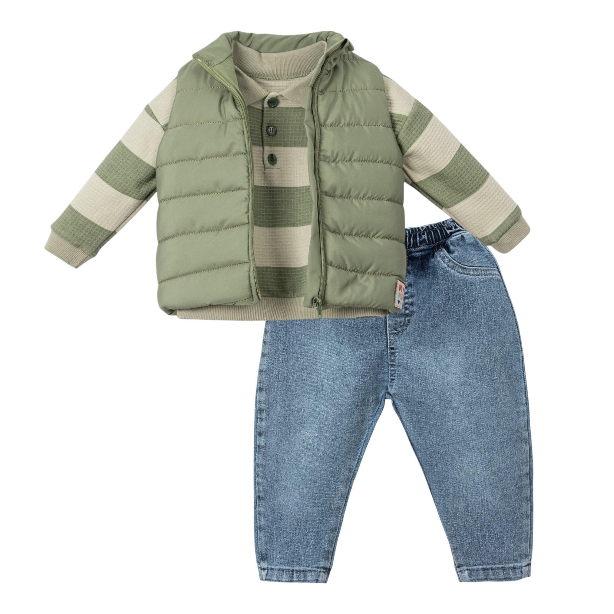 Fun Line Özgün Erkek Bebek Üçlü Takım