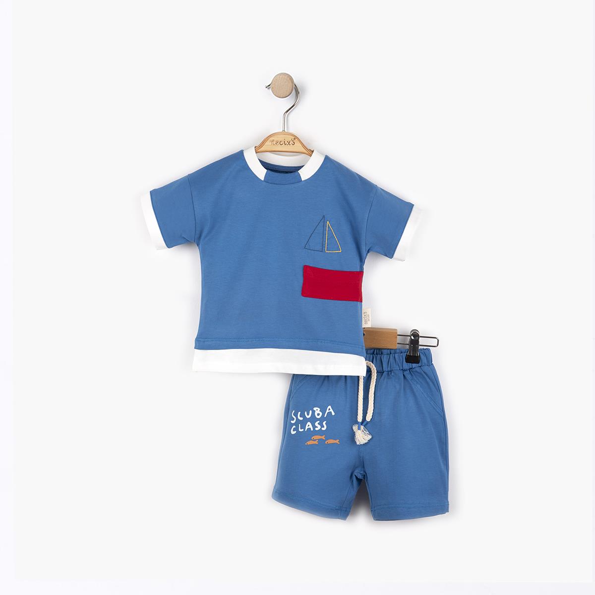 Geometrik Desenli Erkek Bebek İkili Takım