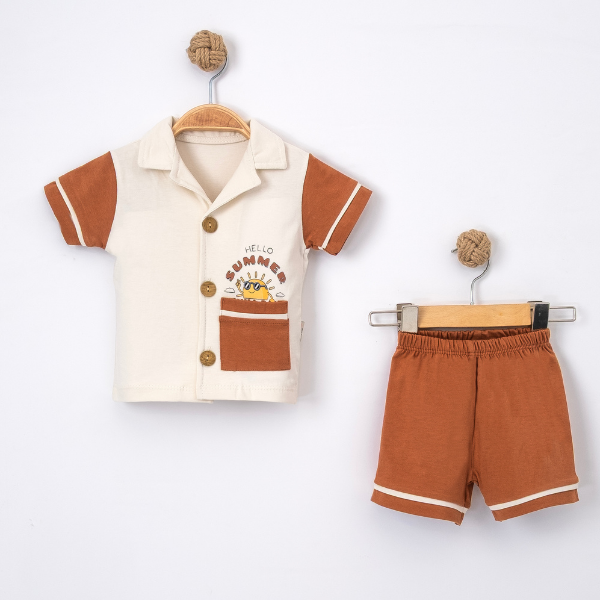 Güneş Baskılı Erkek Bebek Pijama Takımı