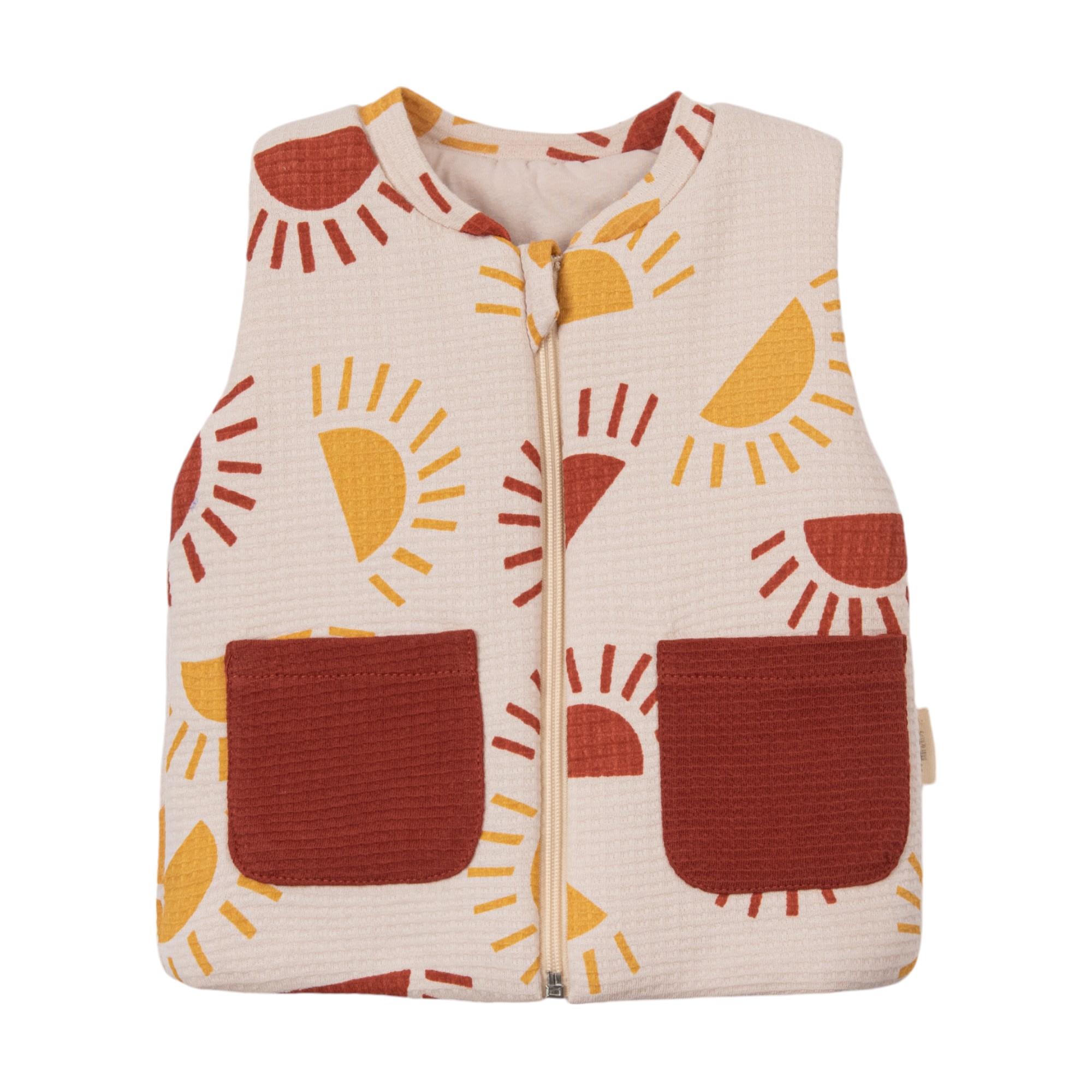 Güneş Baskılı Erkek Bebek Yelek