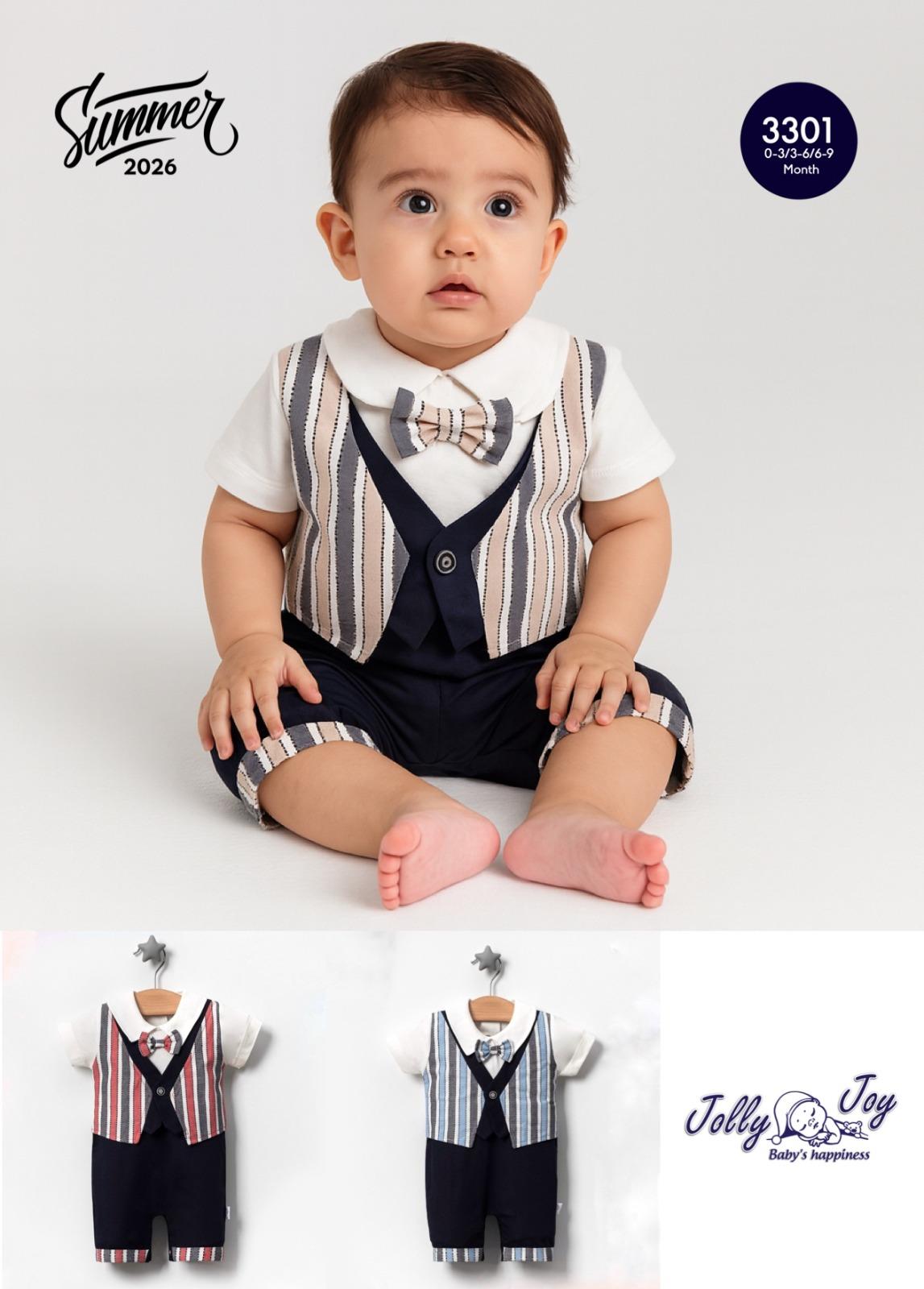 JOLLY JOY ÇİZGİLİ DOKUMA ERKEK TULUM 6-18 AY