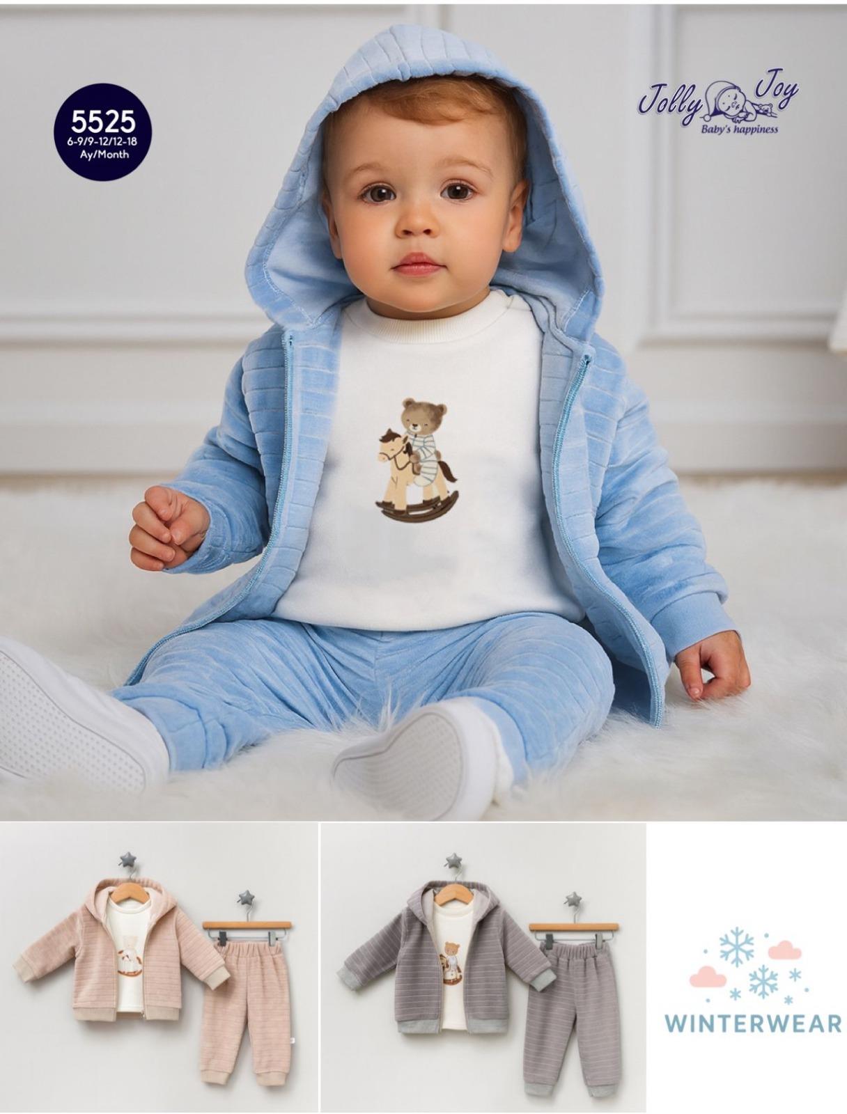 JOLLY JOY ŞAPKALI ERKEK 3LÜ TAKIM