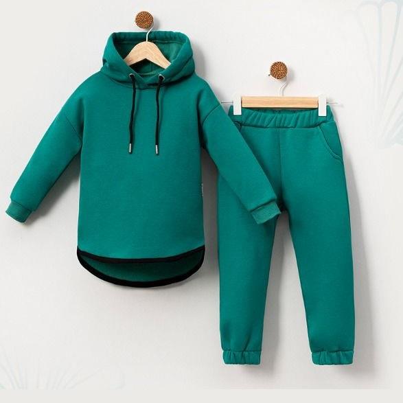 Kapüşonlu Biyeli Erkek Çocuk Sweatshirt