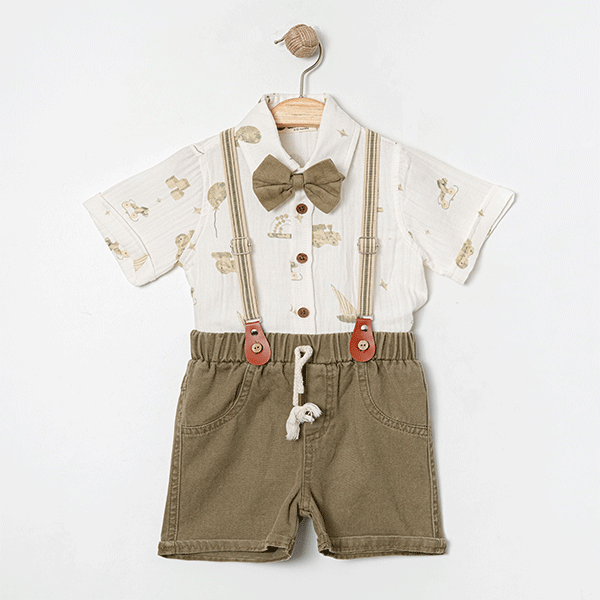 KARAVAN ERKEK BEBEK GÖMLEKLİ ŞORTLU TAKIM 6-24 M