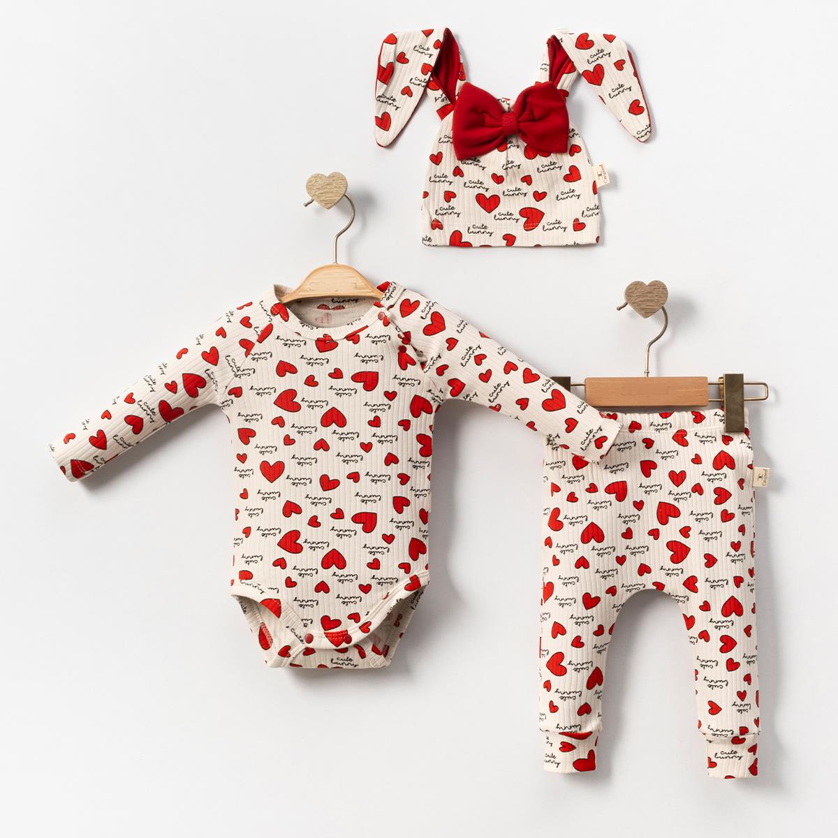 Little Bunny Kız Bebek Üçlü Takım
